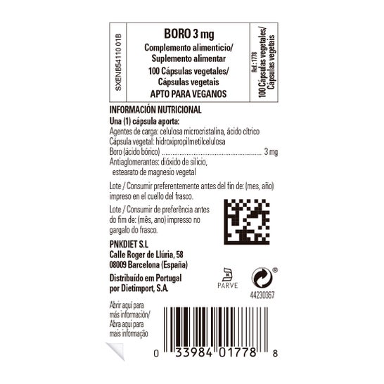 Solgar Boron 3mg 100caps. Légumes