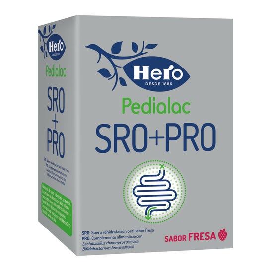 Hero Pedialac SRO+Pro Réhydratation Fraise + Probiotique 3x200ml