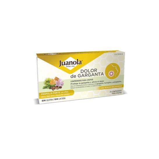 Juanola Dolor de Garganta Própolis Forte Sabor Suave Balsámico 20caps Juanola Dolor de Garganta Própolis Forte Sabor Suave Balsámico 20caps