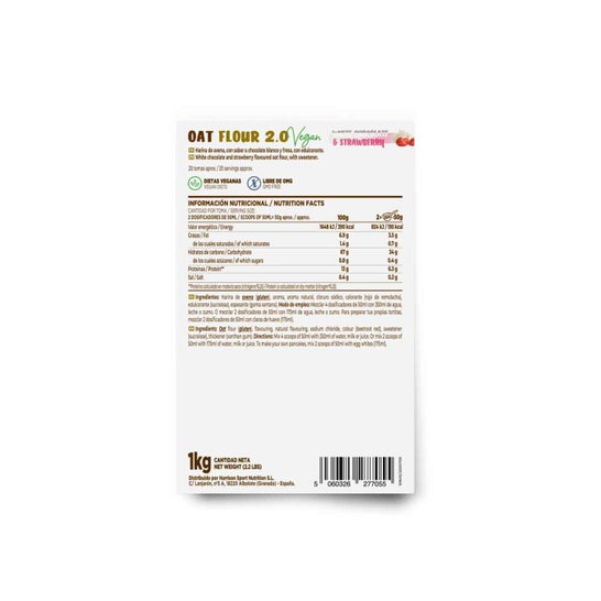 HSN Harina de Avena Instantánea 2.0 Chocolate Blanco y Fresa 1kg