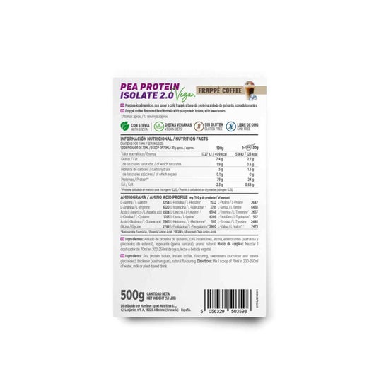 HSN Proteína de Guisante Aislada 2.0 Café Frappé 500g