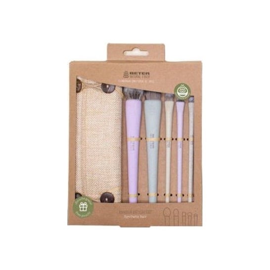 Beter Set Maquillaje Brochas Natural Fiber 5uds