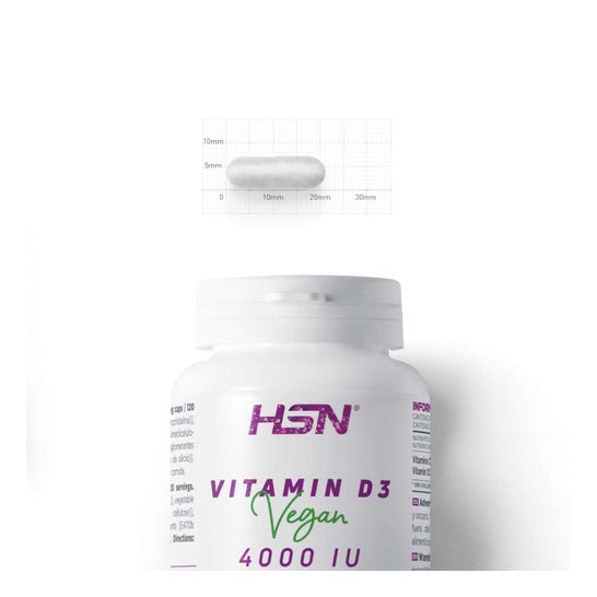 HSN Vitamina D3 Vegana 4000UI 120vcaps