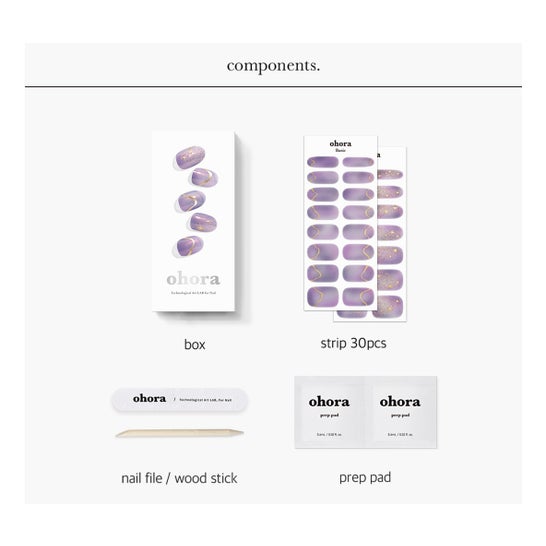 Ohora Gel Nail Strips N Twinkle Night 30uds