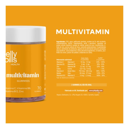 Jelly Pills Health Multivitamin 70 Gummies