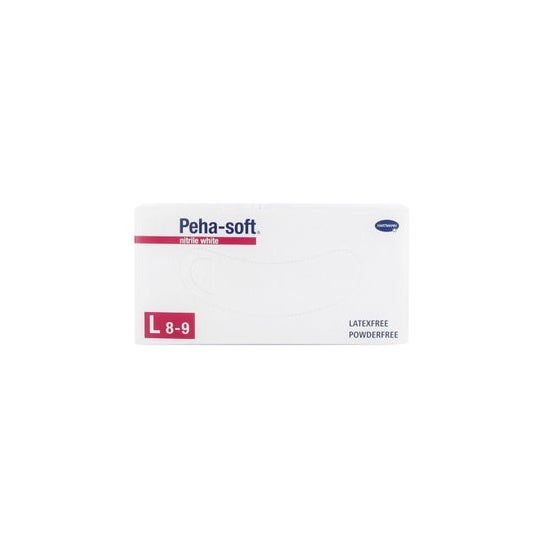 Peha-Soft gants jetables en nitrile blanc taille L 100 Unités