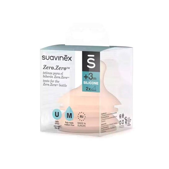 Suavinex Tétine Silicone Anti-Colique Flow M 2 Unités