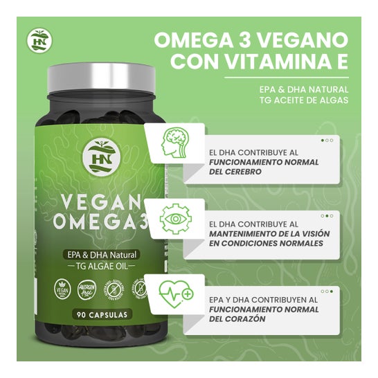 HN Pack Vegan Omega 3 90 caps + Coenzyme Q10 120 caps