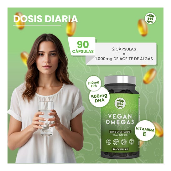 HN Pack Vegan Omega 3 90 caps + Coenzyme Q10 120 caps