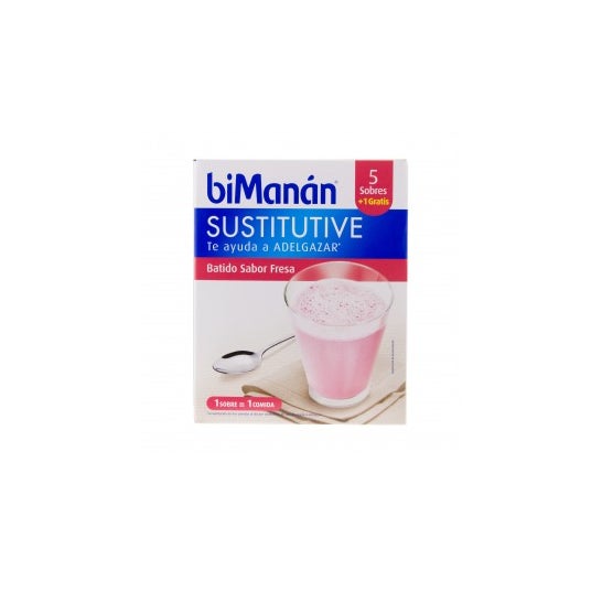 biManán® Sustitutive Shake Fraise 5+1 sachets