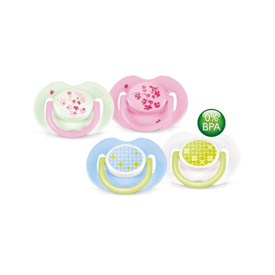 Avent Sucette Silicone 06 mois Décorée Boîte de 2 sucettes