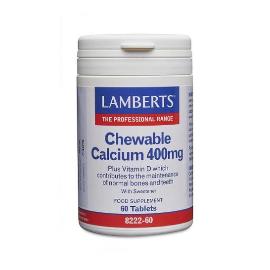 Lamberts Calcium à mâcher 400 Mg 60 Comp 60 Comp