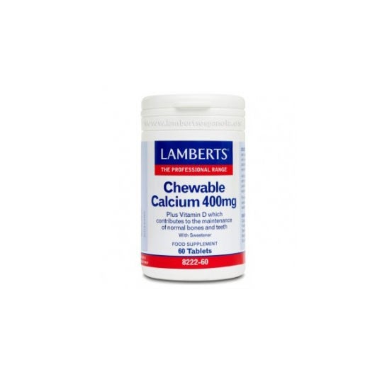 Lamberts Calcium à mâcher 400 Mg 60 Comp 60 Comp
