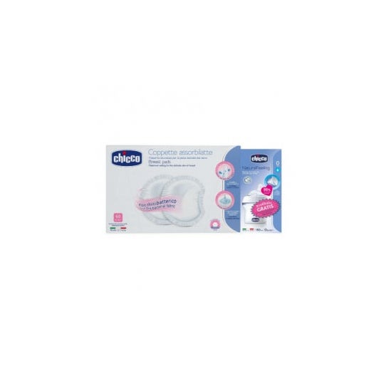 Pack Chicco 60 disques + bouteille 150ml