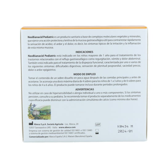 Neobianacid Pediatric 775mg 36 Sachets