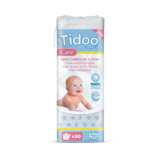 Tidoo Care Algodones Cuadrados Maxi 80uds