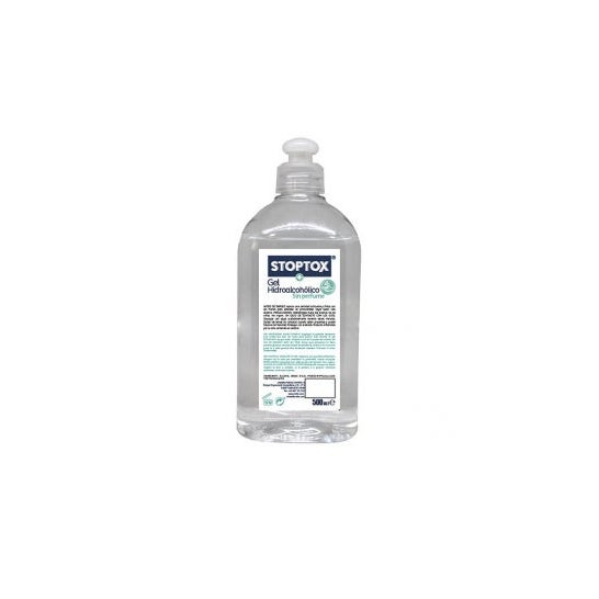 Stoptox Gel hydroalcoolique non parfumé 500ml