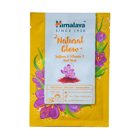 Himalaya Natural Glow Saffran & Vitamin C Sheet Mask 30ml