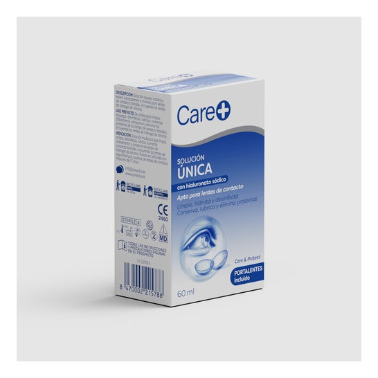 Care+ Solution pour Lentilles avec Hyaluronate de Sodium 60 ml