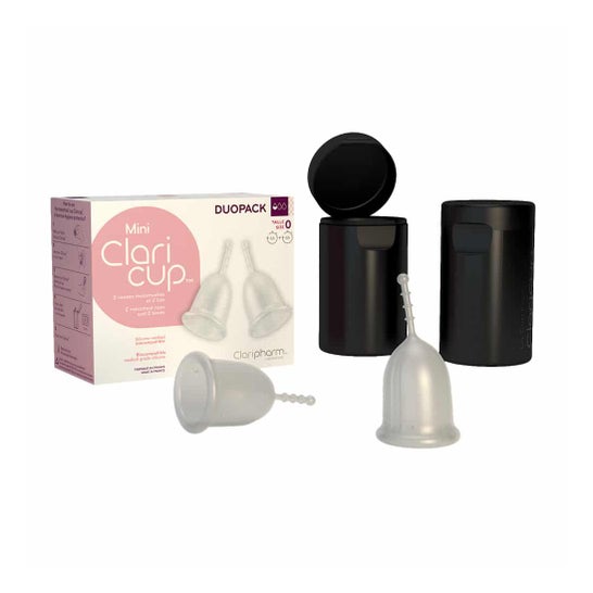 Claripharm Duopack Claricup Mini 2 Cups Colorless T0 + Box