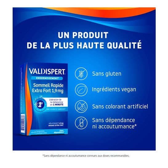 Valdispert Mélatonine 1,9mg 2x40 Comprimés