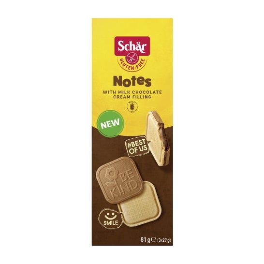 Schar Notes Biscuits Garniture Chocolat au Lait Sans Gluten 81g
