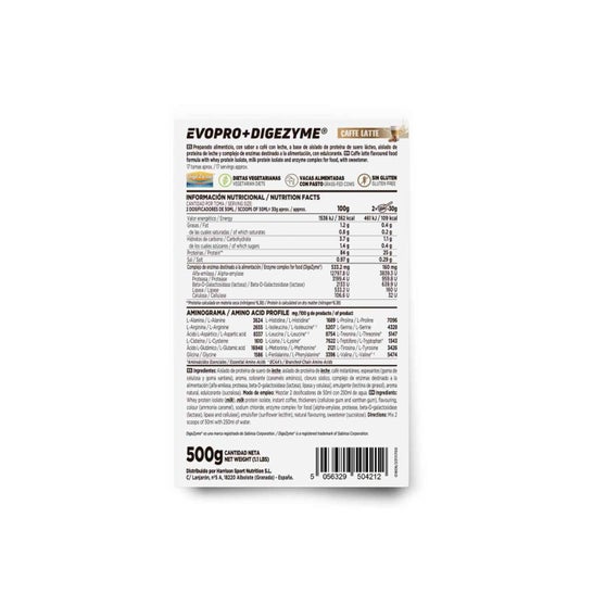 HSN Evopro + Digezyme® Café con Leche 500g