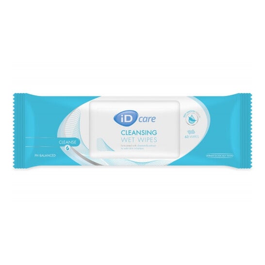 ID Care Cleansing Wet Wipes pH Balanced 63uts