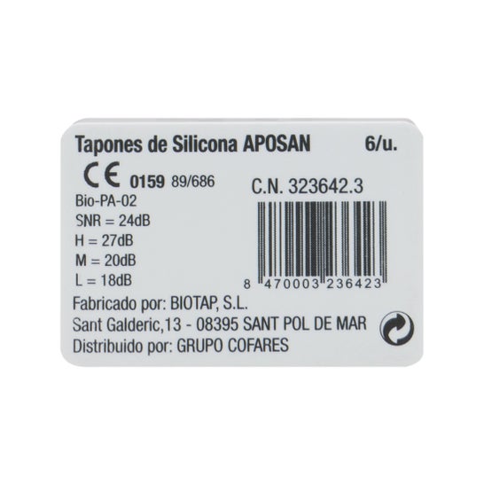 Parier des bouchons d'oreilles en silicone 6 Unités