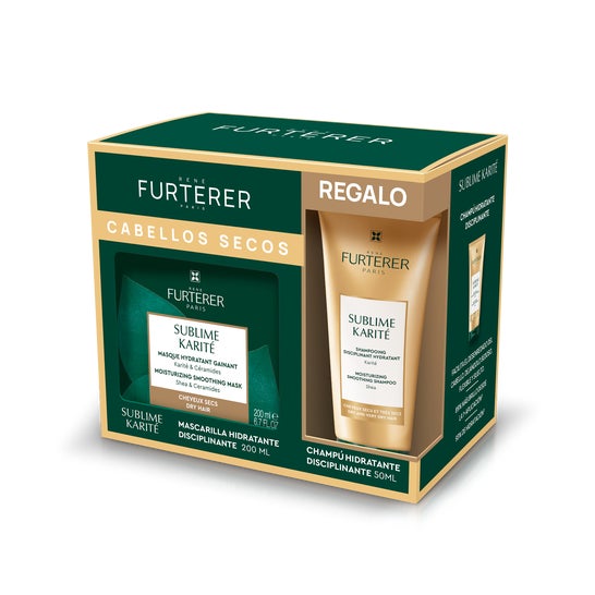 René Furterer Pack Sublime Karité Masque Hydratant Disciplinant 200 ml + Shampooing Hydratant Disciplinant 50 ml