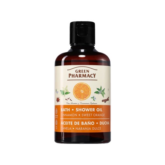 Green Pharmacy Huile Bain et Douche Cannelle Orange Douce 250 ml