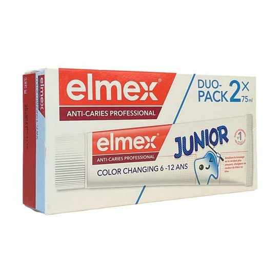 Elmex Dentifrice Junior Anti-caries 6-12 ans 2x75 ml