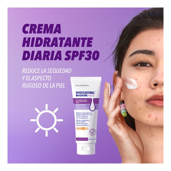 Benzacare Spotcontrol Crème Hydratante Visage Spf30 50ml