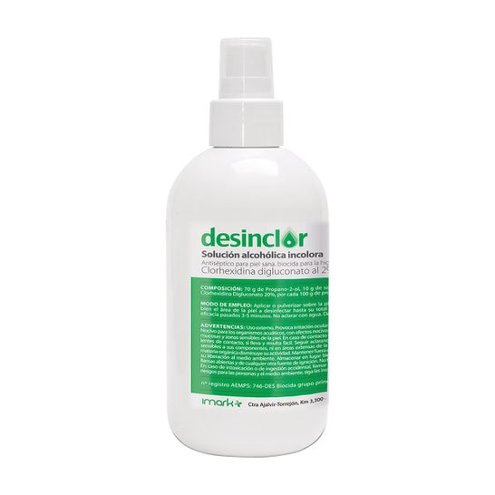 Desinclor Solution Alcoolique Colorée Chlorhexidine 2% 250ml