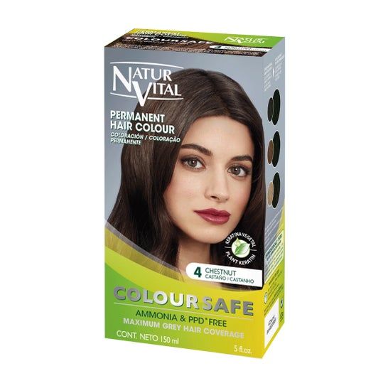 NaturVital Coloursafe Coloration Permanente 4Brown 150ml