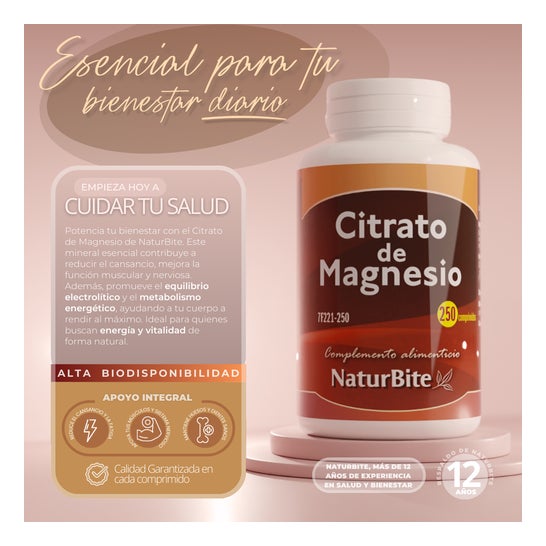 Naturbite Citrate de Magnésium 120comp