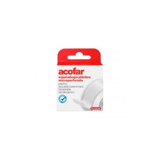 Bande adhésive microperforée en plastique blanc 5x2,5cm