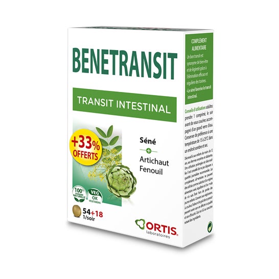 Ortis Benetransit Transit Intestinal 72 Comprimés
