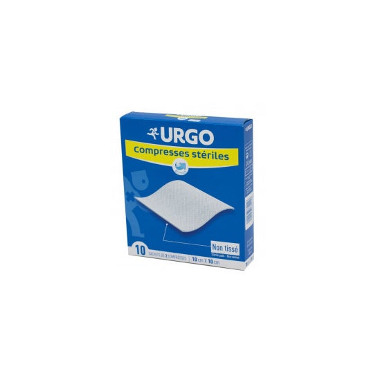 Urgo Compresses Striles Non Tiss Taille - 10 Cm X 10 Cm, Quantit - 10 Sachets De 2 Compresses