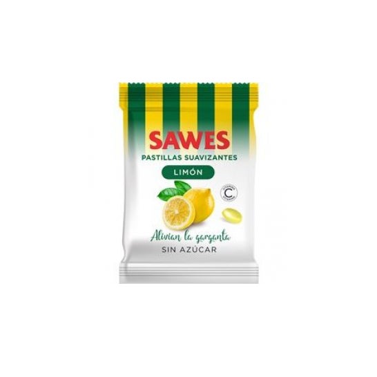 Sawes Comprimés balsamiques sans sucre, aromatisés au citron et contenant de la vitamine C, en sachet de 50 g