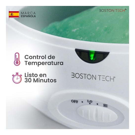 Boston Tech ParaffinLux Bain de Paraffine pour Mains 3 Litres Avec Cire Rose