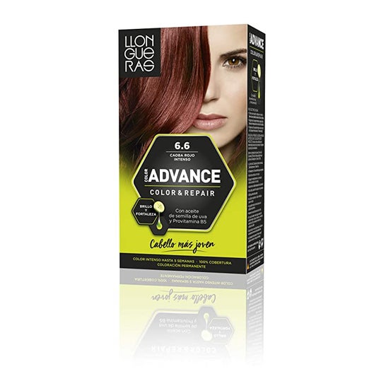 Teinture pour cheveux Llongueras Color Advance N6.6 Intense Red Mahogany1ud