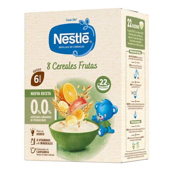 Nestlé Bouillie 8 Céréales aux Fruits 0% Sucres 330 g