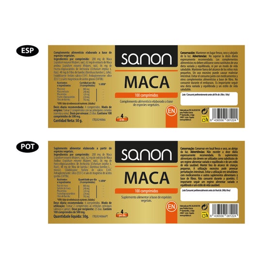 Sanon Maca 500mg 100comp 100comp