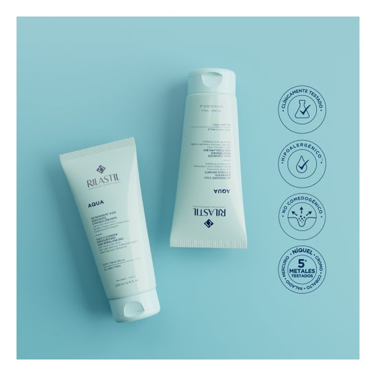 Rilastil Aqua Nettoyant Visage Hydratant Gel Hydratant Rééquilibrant 200 Ml