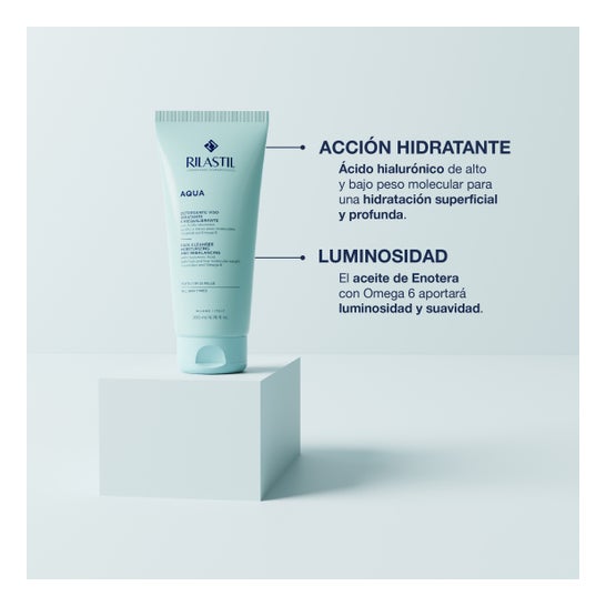 Rilastil Aqua Nettoyant Visage Hydratant Gel Hydratant Rééquilibrant 200 Ml
