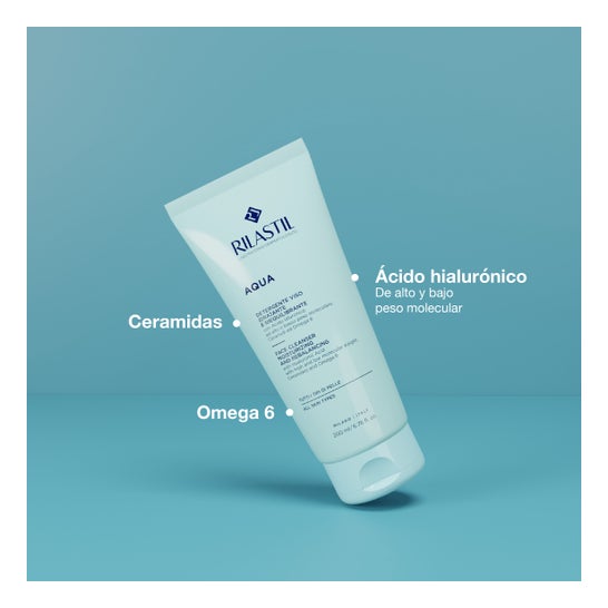 Rilastil Aqua Nettoyant Visage Hydratant Gel Hydratant Rééquilibrant 200 Ml