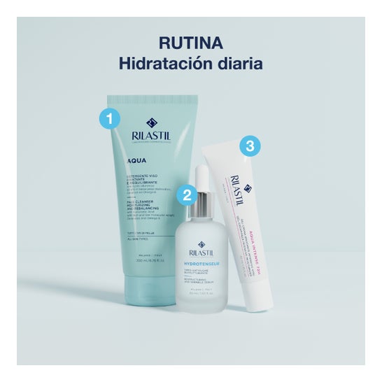 Rilastil Aqua Nettoyant Visage Hydratant Gel Hydratant Rééquilibrant 200 Ml