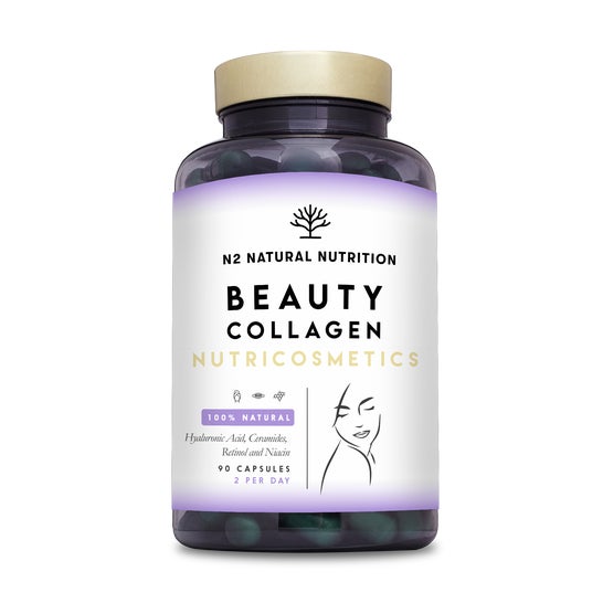 N2 Natural Nutrition Collagène Céramides Acide Hyaluronique 90 Gélules