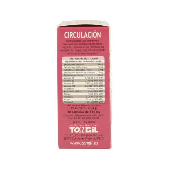 Tongil Nutriorgans Circulación 40 Cápsulas *